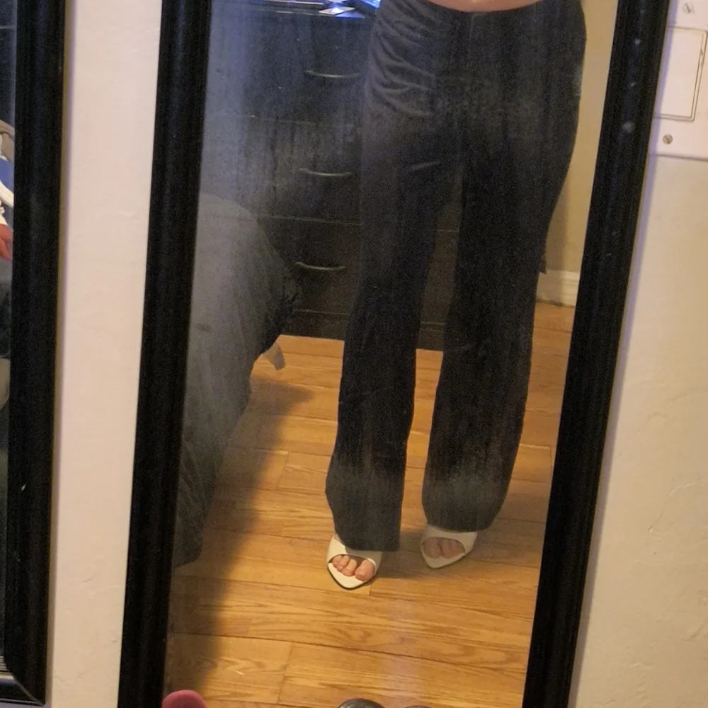 Express Editor Navy Blue Bootcut/Flared Pants - Picture 8 of 12